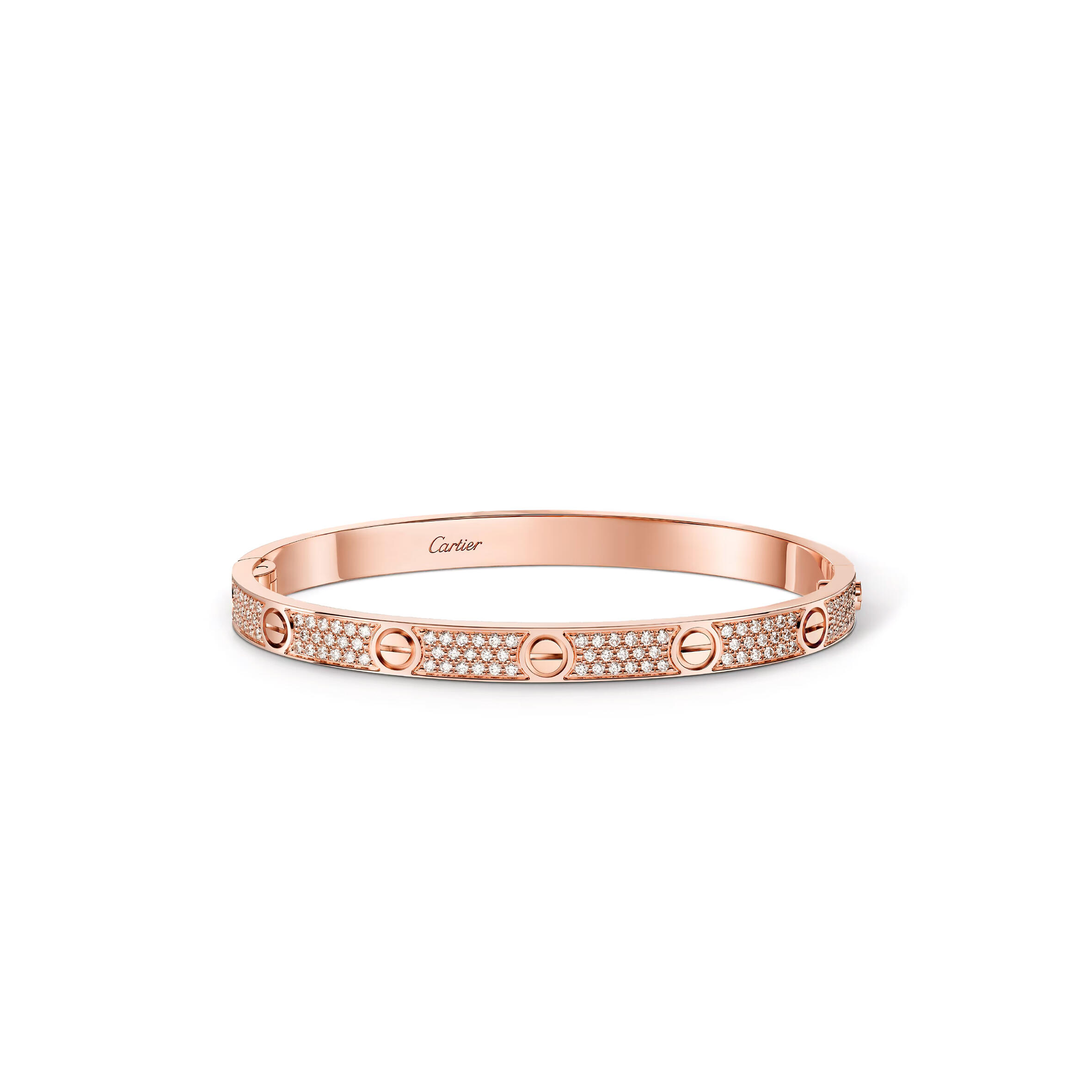 CARTIER LOVE BRACELET, MEDIUM MODEL, PAVED N6736017